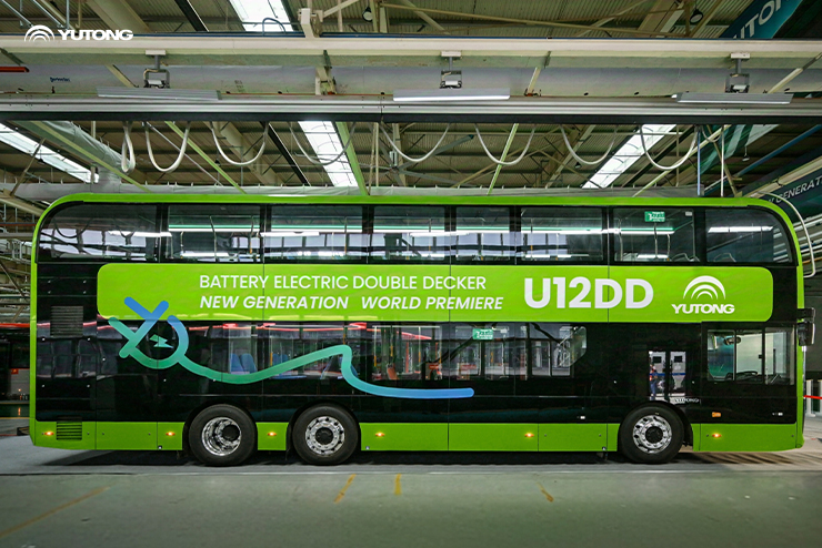 U12DD, la nouvelle génération de bus électrique à double étage de Yutong, fait une belle apparition !